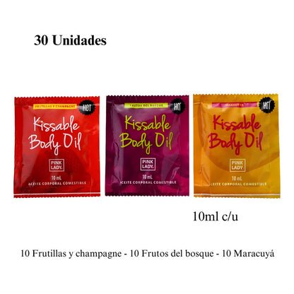Lubricante comestible - vaginal anal masajes caja 30 unidades