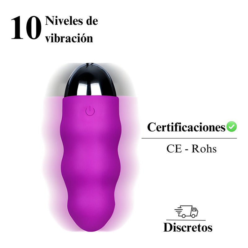Violeta - Bala Vibradora Con 10 Velocidades Silenciosa Impermeable Usb