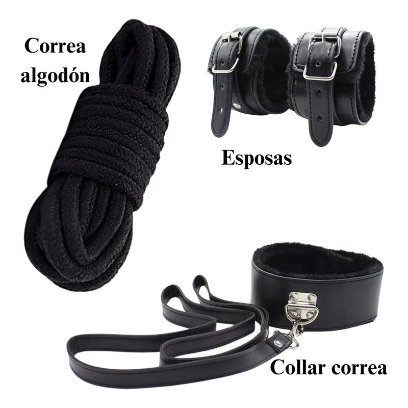 Set Kit 10 En 1 Accesorios Fetiche Bdsm Bondage Premium
