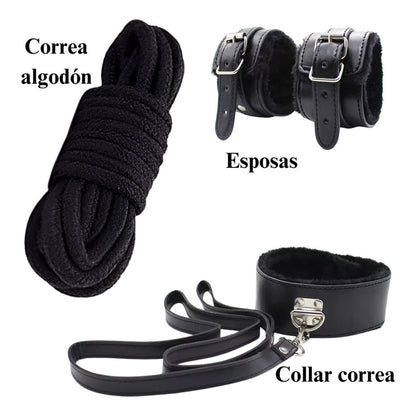 Set Kit 10 En 1 Accesorios Fetiche Bdsm Bondage Premium