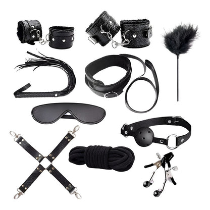 Kit Para Bdsm De Cuero 10 Piezas