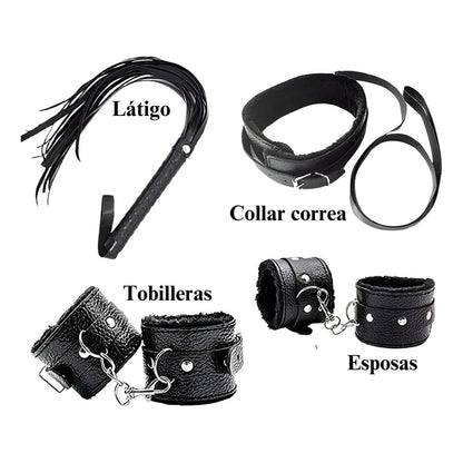 Kit Para Bdsm De Cuero 10 Piezas