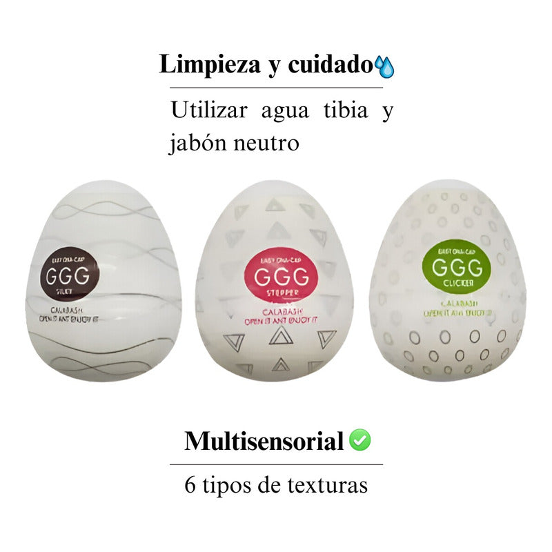 Huevo Masturbador - pack 6 huevos masturbadores masculinos