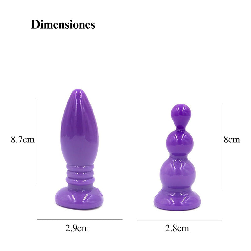 Frenesí - violeta kit plug anal 4 piezas