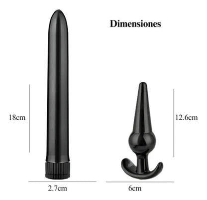 Combo Dildo realista con kit anal y lubricante Prolub