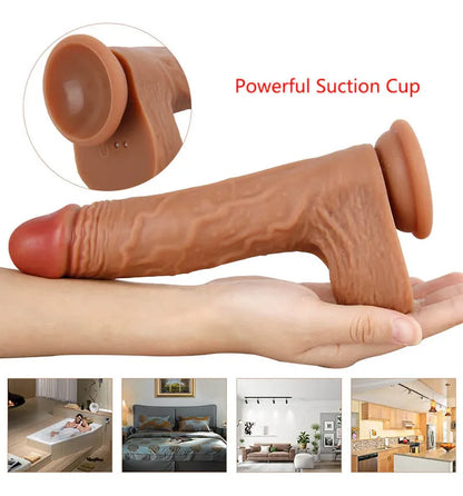 Noah – Vibrador Realista de Silicona con Ventosa (22 cm)