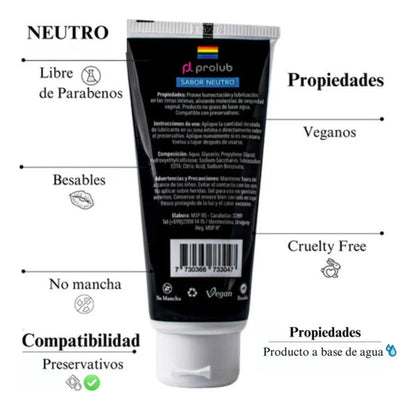 Combo Plug Anal Oro Rosado + Lubricante Prolub 80 g