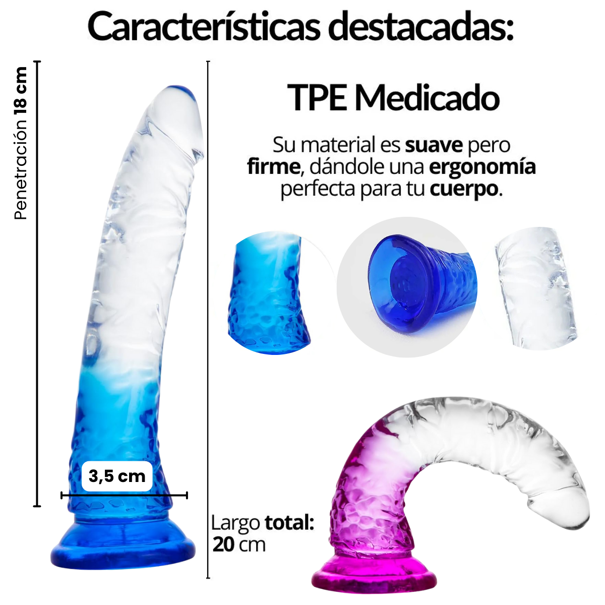 Daddy-  Dildo Realista Texturizado con Ventosa – TPE Medicado