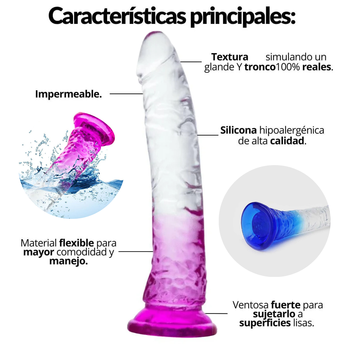 Daddy-  Dildo Realista Texturizado con Ventosa – TPE Medicado
