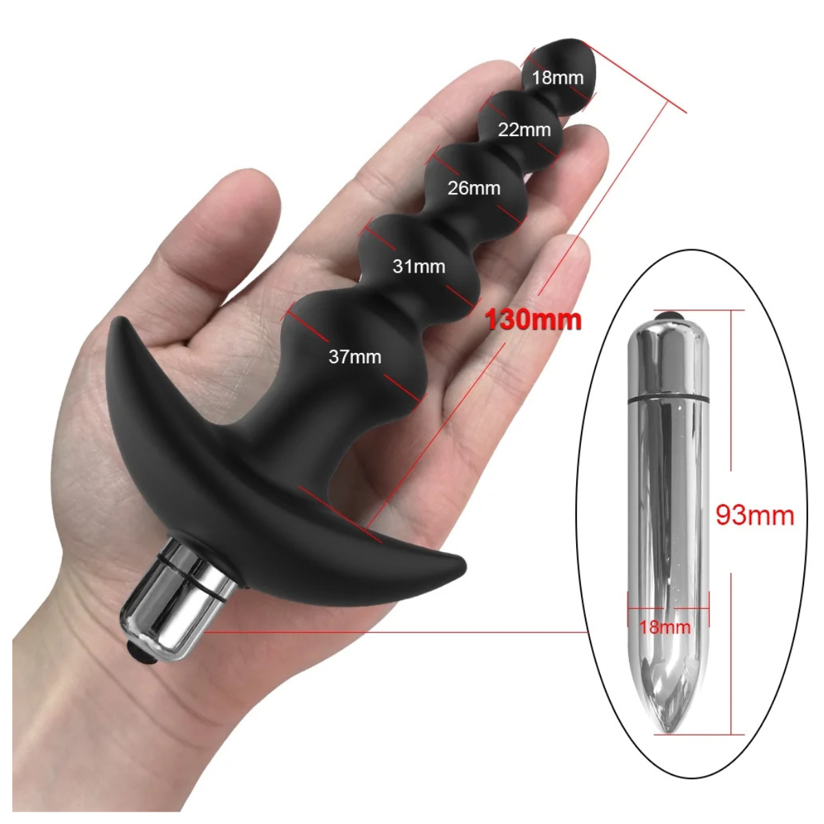 Plug Anal + Vara Vibradora + Gel Lubricante – Doble Estimulación