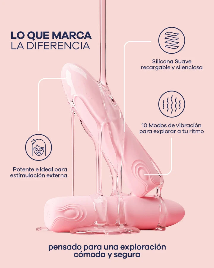 Bala Vibradora Soft con 10 Frecuencias USB