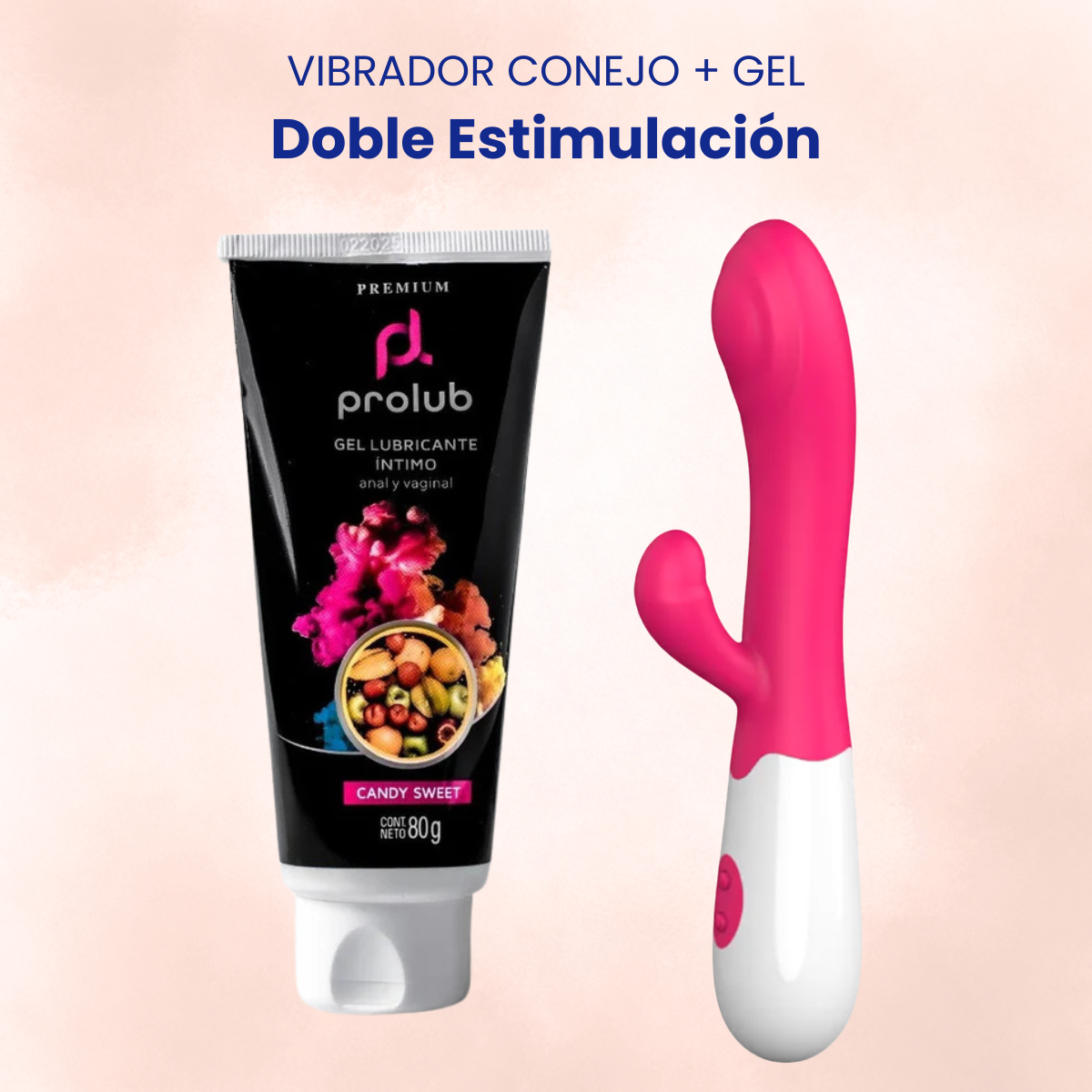Vibrador Conejo + Gel Lubricante – Doble Estimulación