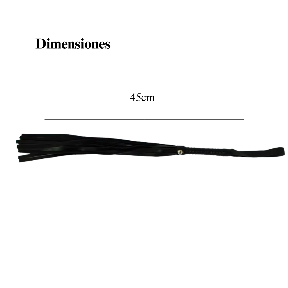 Detalle del mango ergonómico del látigo erótico Vibra