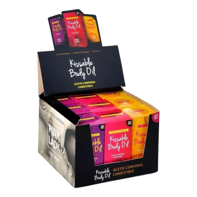 Textura del aceite íntimo efecto calor sabor Frutos del Bosque.
