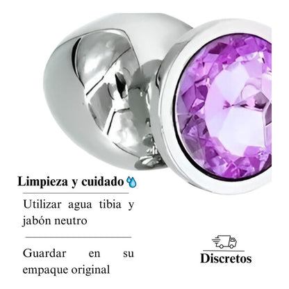 Juguete sexual Alba tipo plug anal con joya decorativa.
