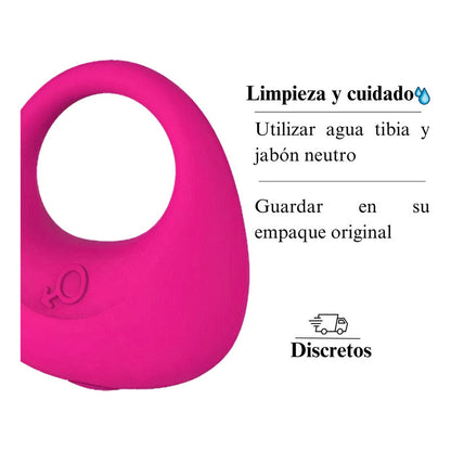Anillo para pene con vibración en clítoris Beltrán – silicona hipoalergénica