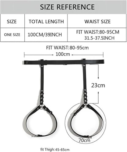 Arnés bondage de cuero premium, resistente y elegante