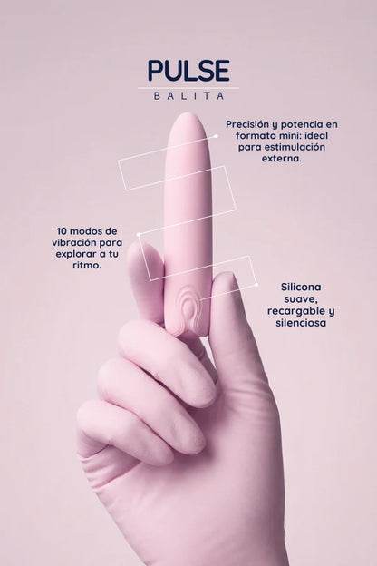Envase de la bala vibradora Soft con cable de carga USB