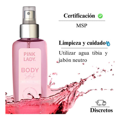 Envase 140ml Body Splash PINK LADY afrodisíaco.
