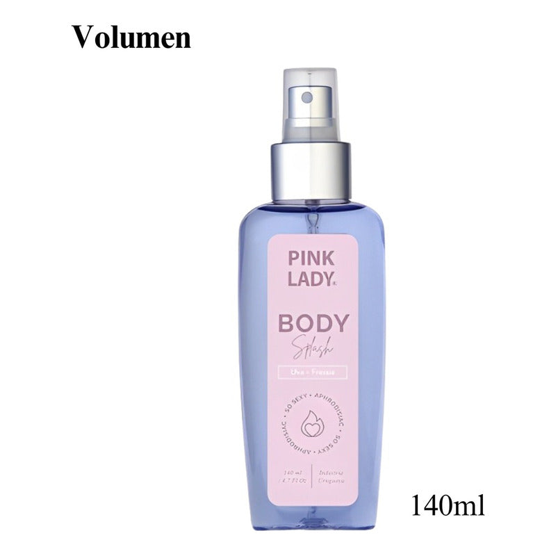 Body Splash PINK LADY Uva Fressia, fragancia afrodisíaca frutal y floral.
