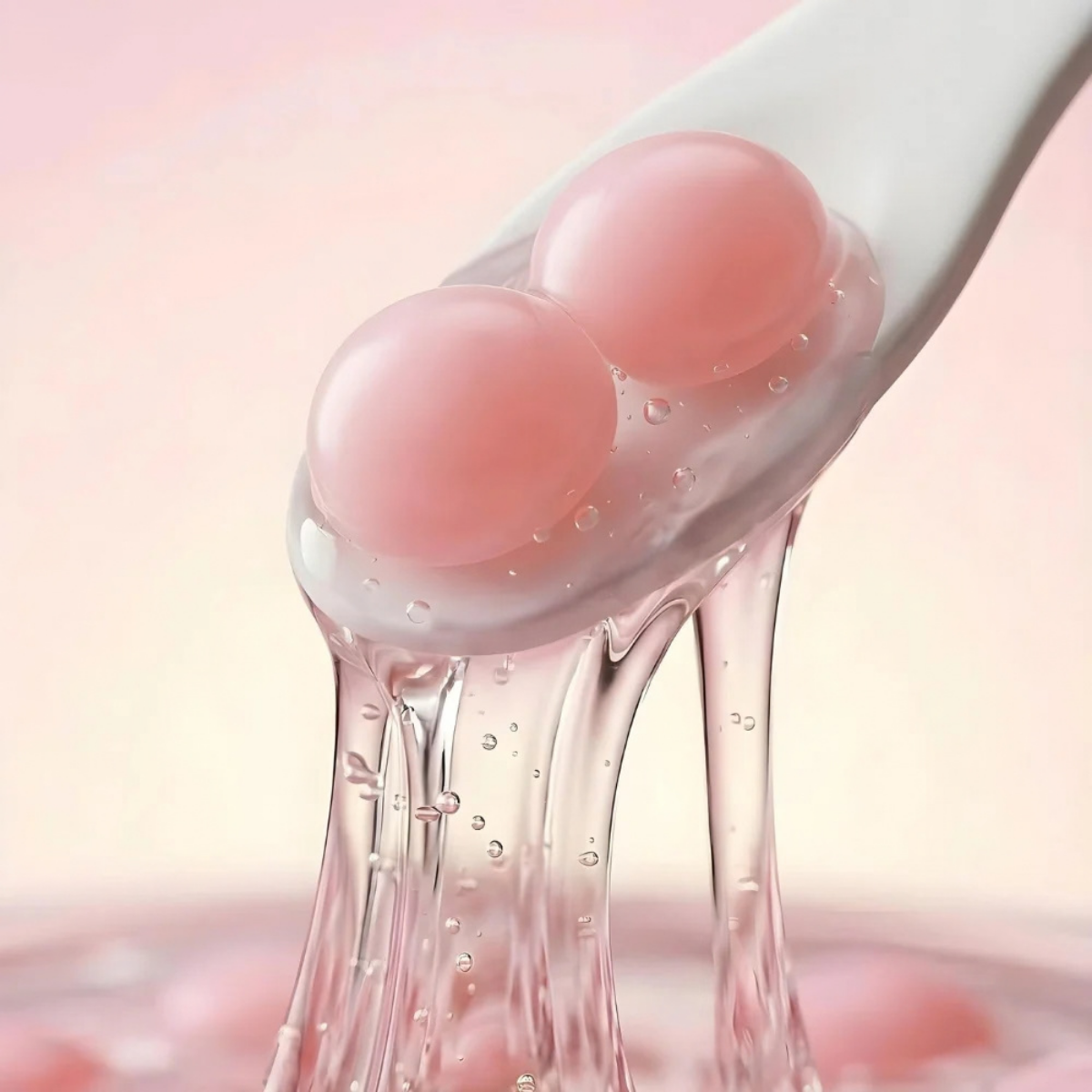 Detalle de las microesferas sensoriales de Bubble Vibes que se activan con el toque