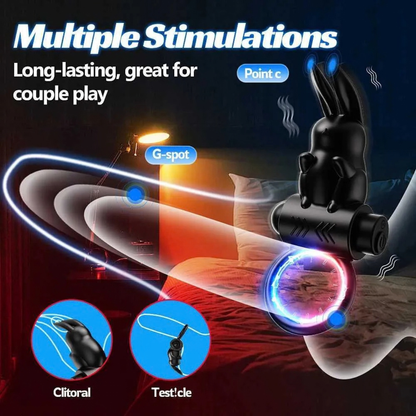 Detalle de la conexión USB del anillo vibrador Bunny