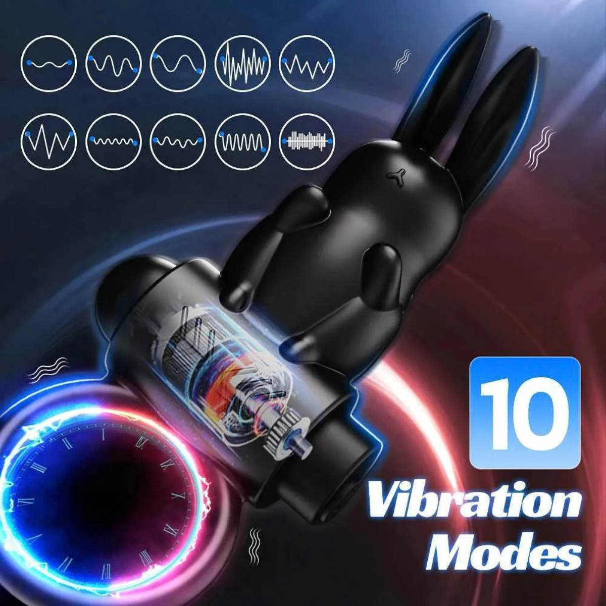 Cable de carga USB incluido con el anillo vibrador Bunny