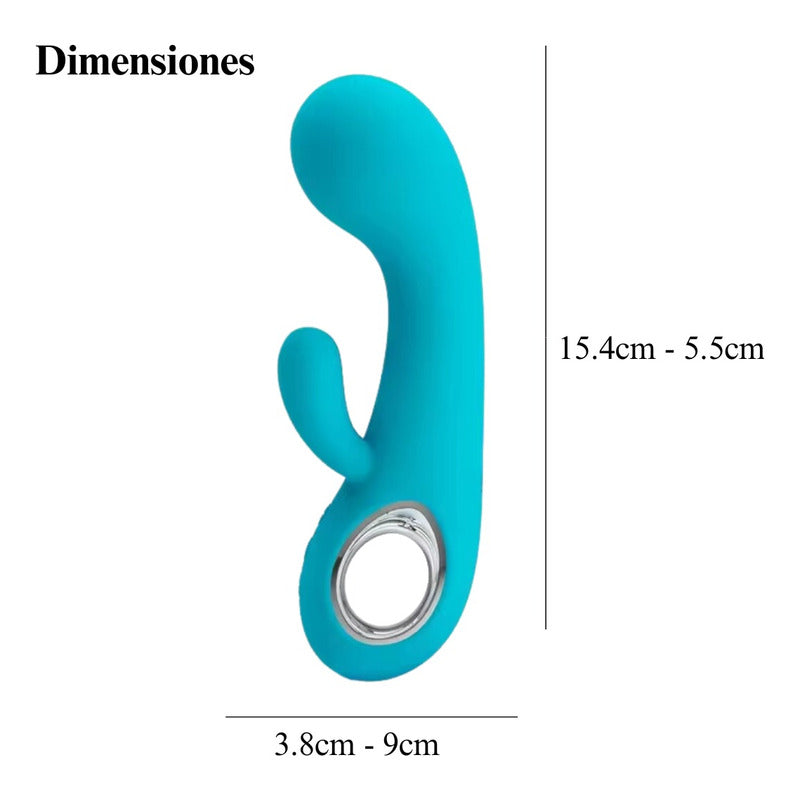 Vibrador Chris doble punto G y clítoris, 15,4 cm, ideal para placer simultáneo