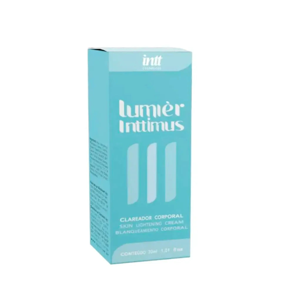 Clareador intimo y corporal Lumiere Inttimus de 30ml sobre fondo neutro