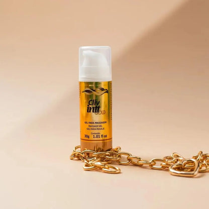 nvase del gel facilitador anal Cliv Intt Gold con tapa dosificadora
