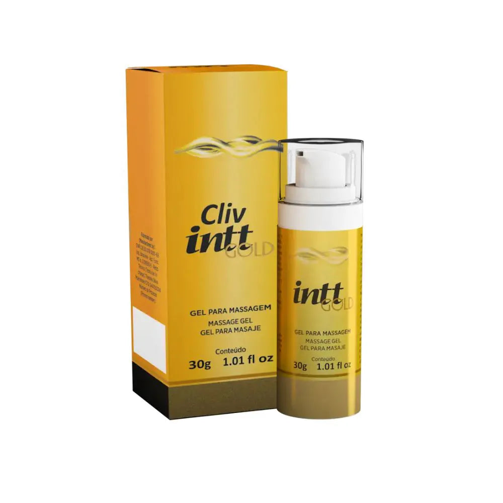 Gel facilitador unisex Cliv Intt Gold extra fuerte de 30ml sobre fondo neutro