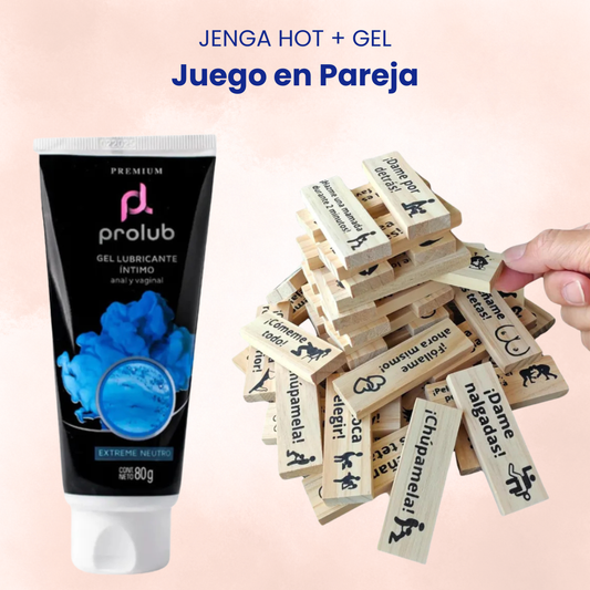 Combo Jenga Hot con lubricante Prolub 80 g para parejas