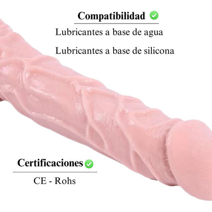 Consolador grande realista Enzo resistente al agua y suave al tacto – Vibra