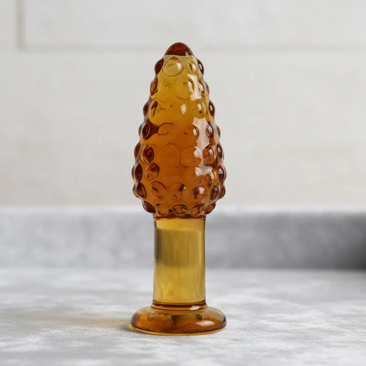 Plug Anal de Cristal Dorado