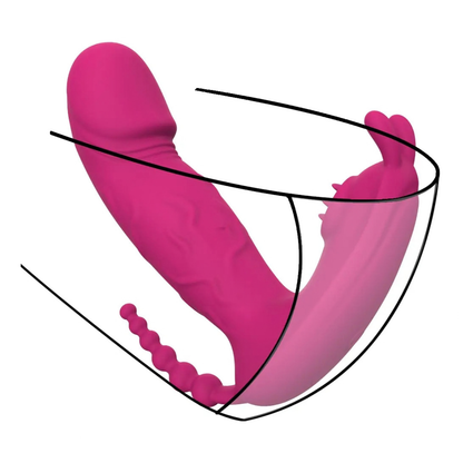 Detalle del diseño de doble estimulación del vibrador Flame