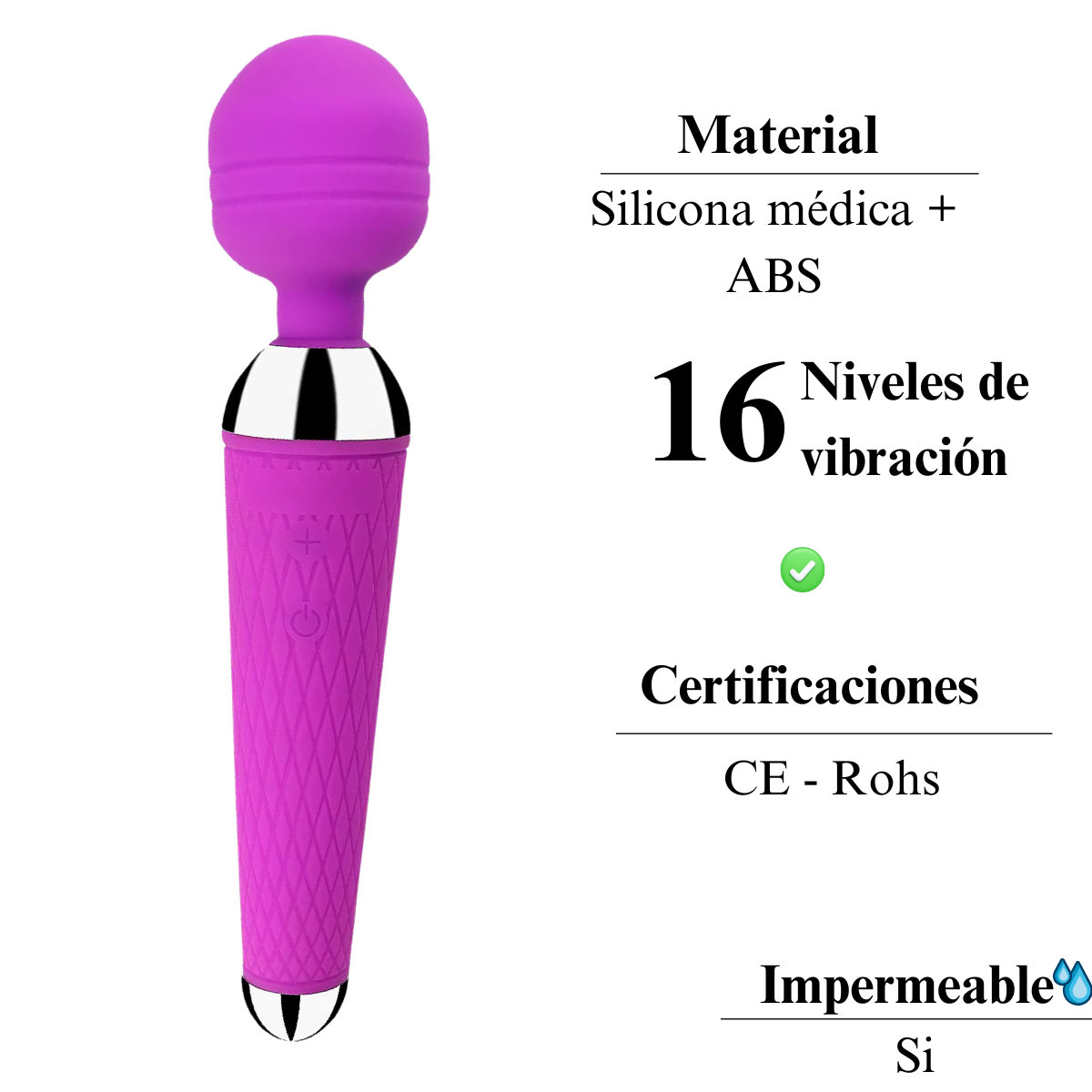 Vibrador recargable por USB Mike con múltiples modos de vibración