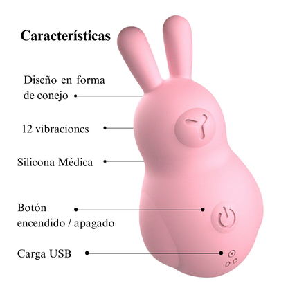 Mini vibrador tipo conejo compacto y portátil Vibra Uruguay
