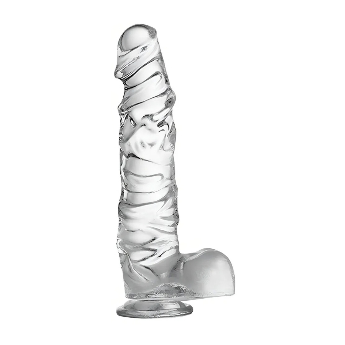 Dildo Mummy fijado con ventosa sobre superficie lisa