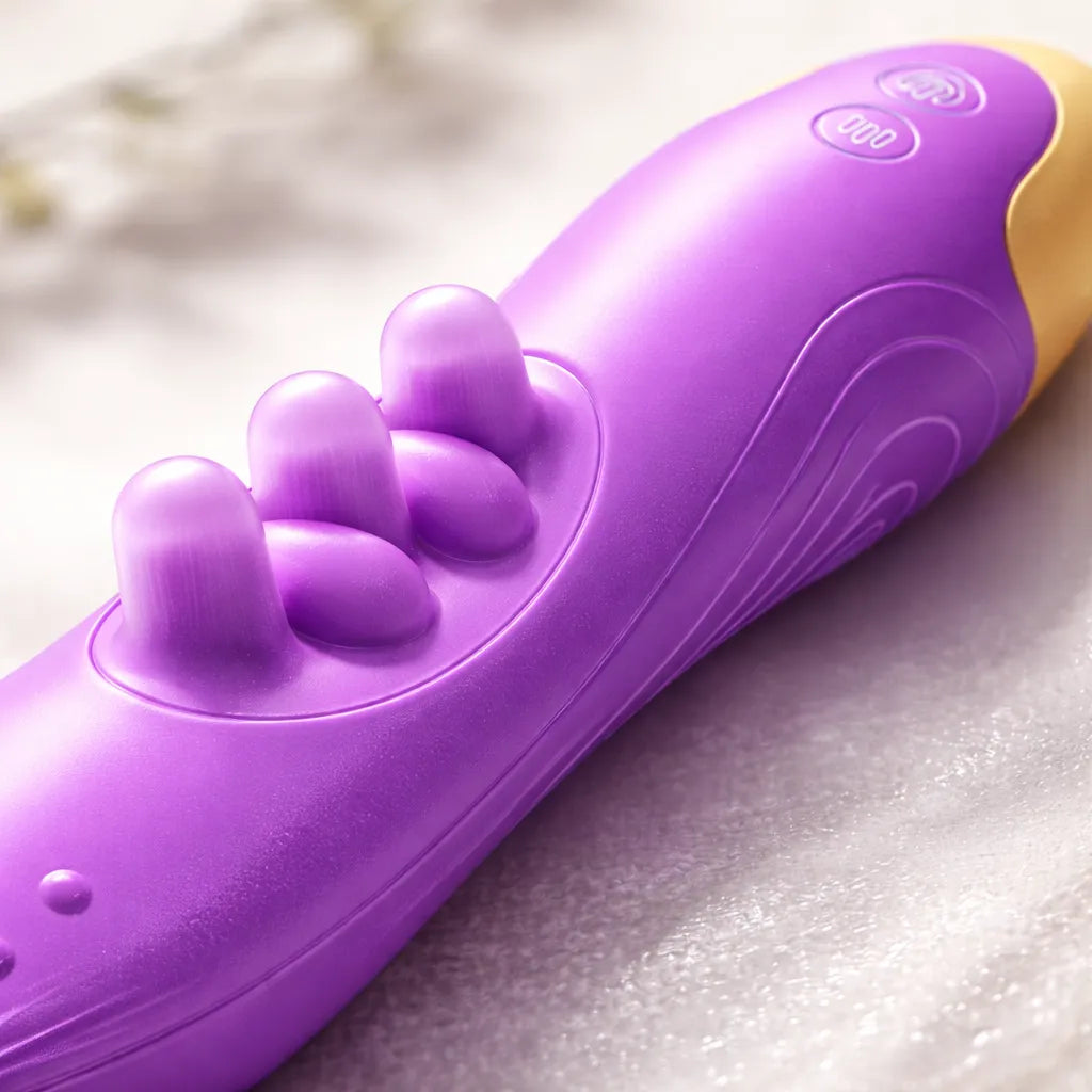 Detalle de la textura y el cuerpo del vibrador Nero