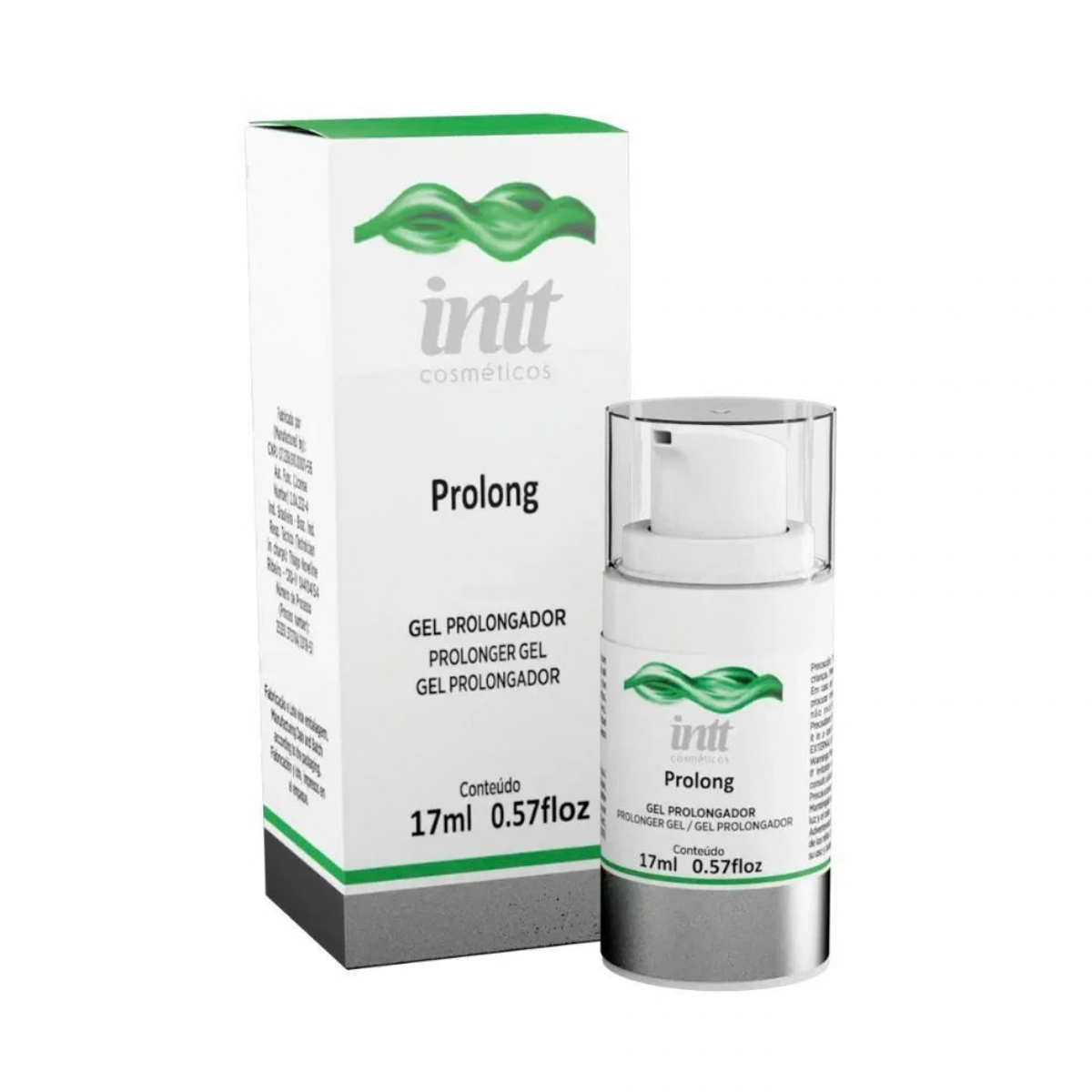 Envase de Prolong, gel masculino de INTT para uso externo