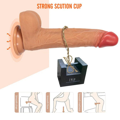 Noah – Vibrador Realista de Silicona con Ventosa (22 cm)