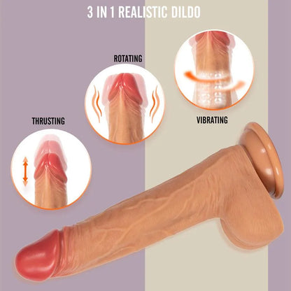 Noah – Vibrador Realista de Silicona con Ventosa (22 cm)
