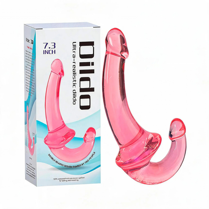 Riot en su empaque original, dildo doble con dos extremos