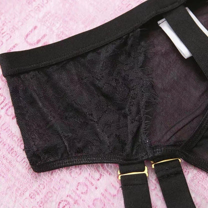Conjunto Lencería Encaje Con Portaligas - TALLE XL