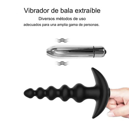 Plug Anal + Vara Vibradora + Gel Lubricante – Doble Estimulación