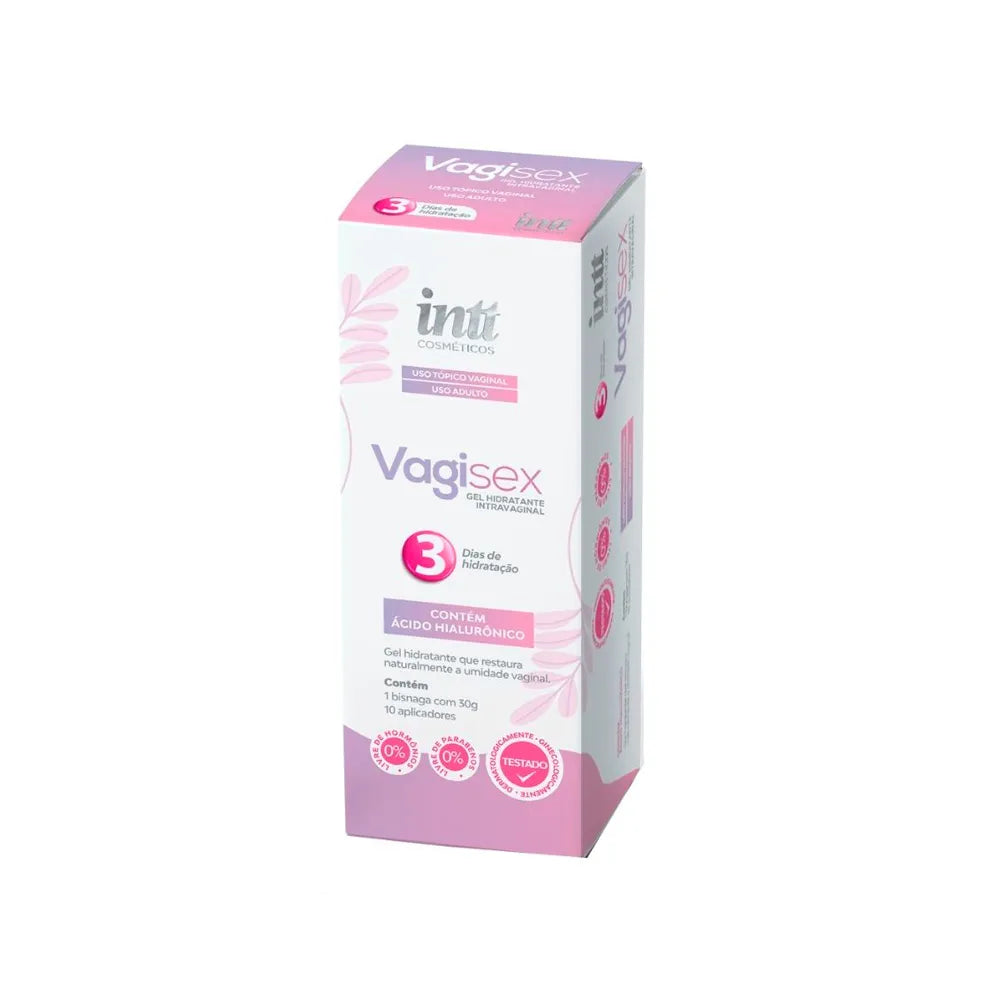 Detalle del aplicador descartable del gel hidratante vaginal Vagisex