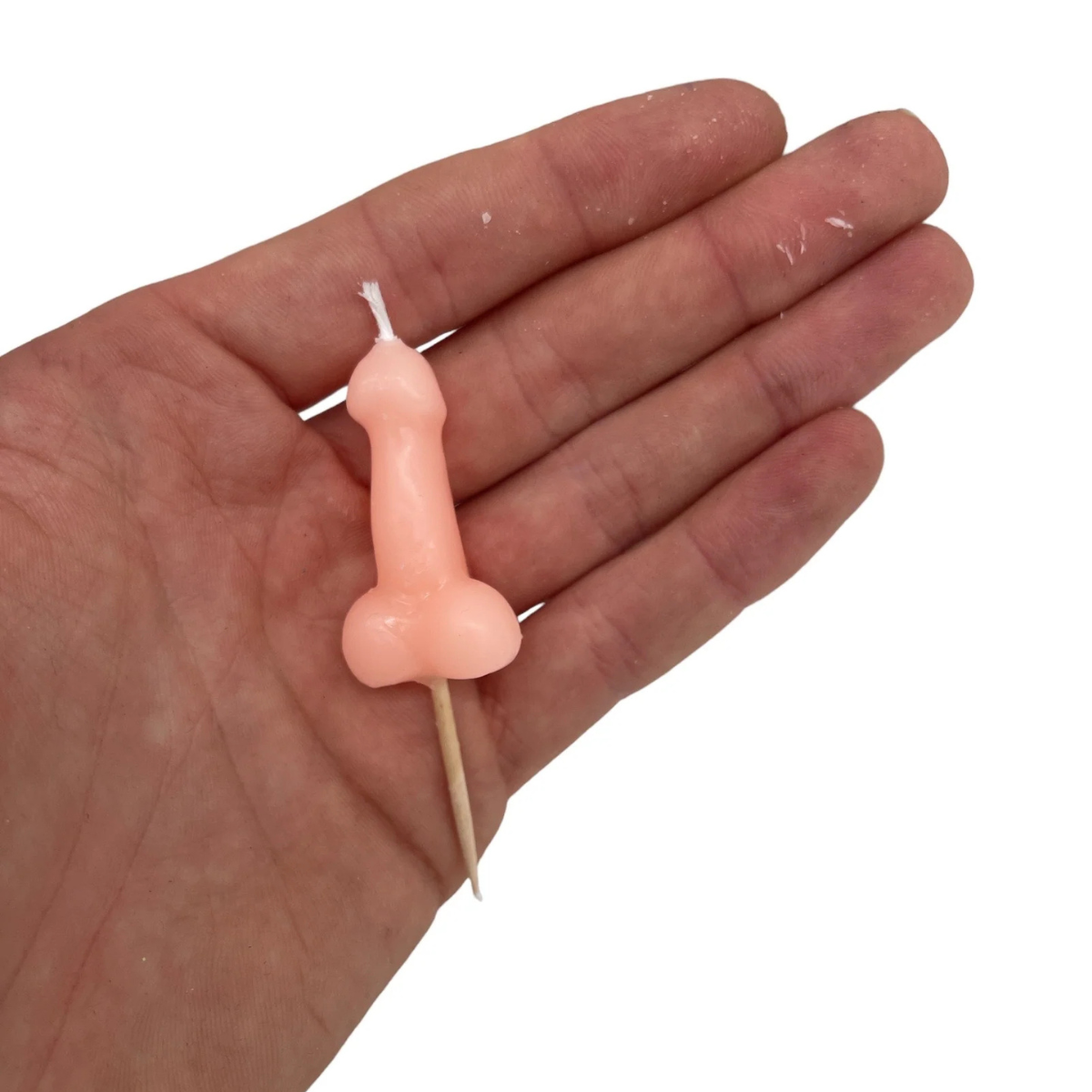 Vela temática para torta en mano, tamaño real de 7 cm, Vibra Sexshop Uruguay