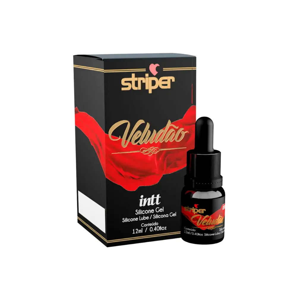 Presentación de 12 ml del gel siliconado Veludão con aroma afrodisíaco
