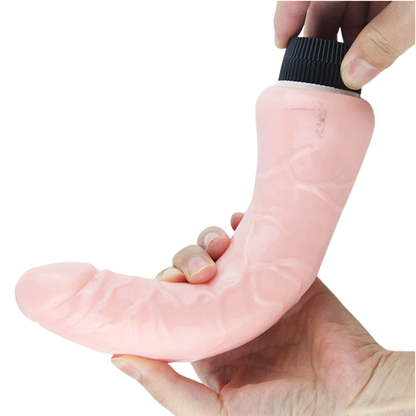 Detalle de la textura y el cuerpo del dildo vibrador Vertex