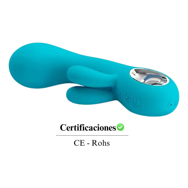 Vibrador Chris de silicona médica con punta curva suave para estimulación del punto G, textura aterciopelada.
